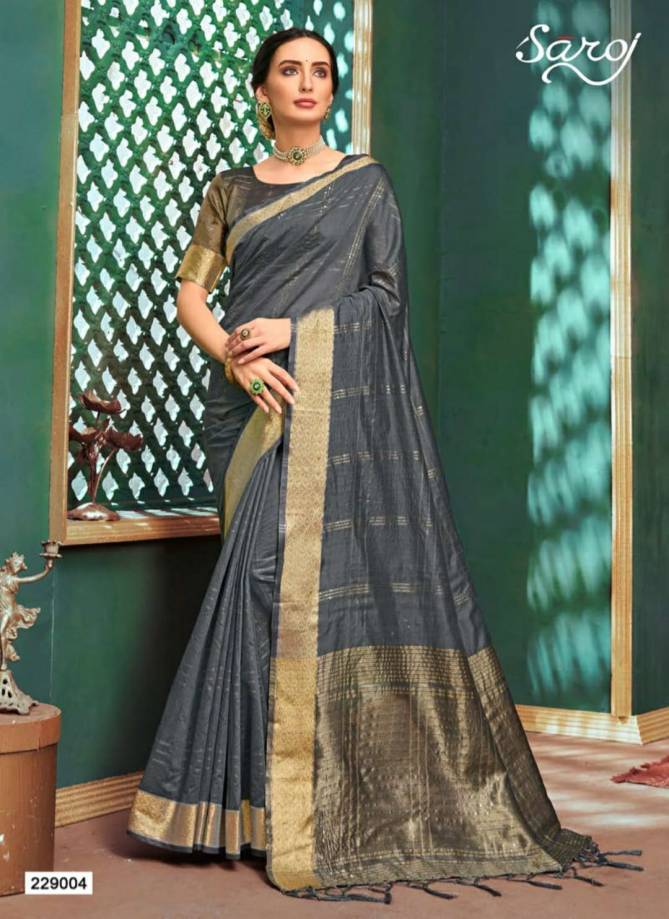 Saroj Ridhi Fancy Ethnic Wear Cotton Silk Designer Saree Collection